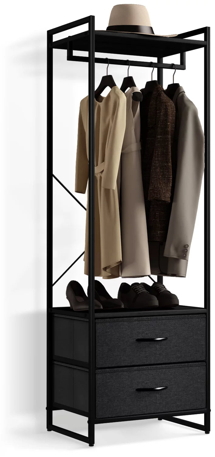 Clothing Rack with Drawers J49147