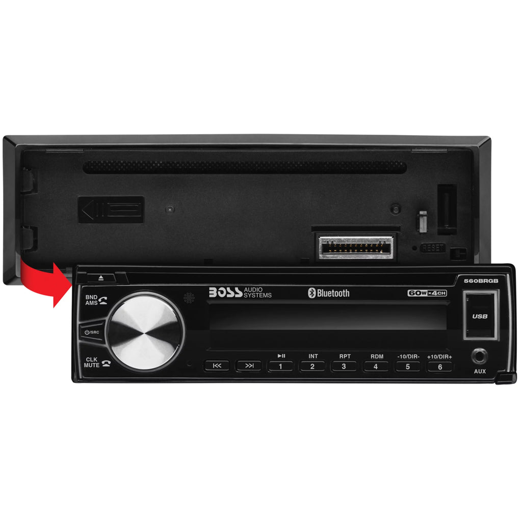Car Stereo, Bluetooth, CD, USB, Multi Color O9573