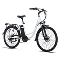 White 26” 350W Electric Bike with Removable Battery B481