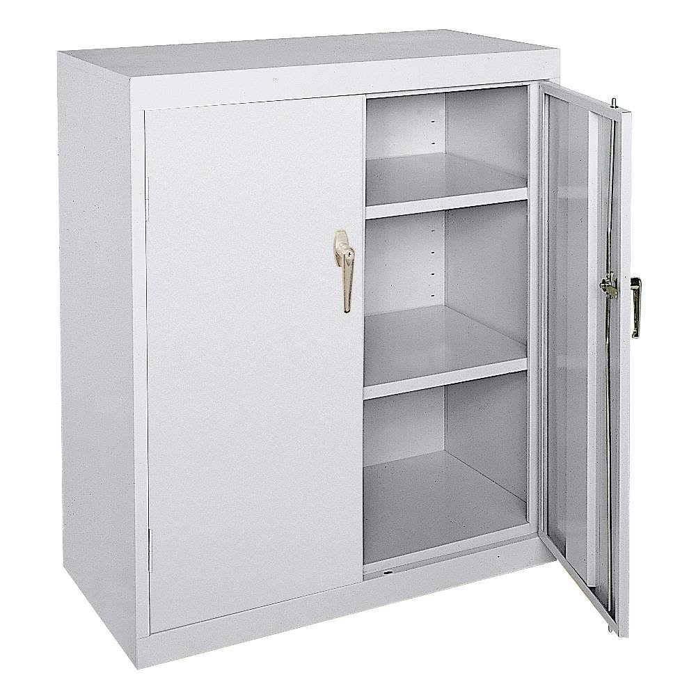Commercial Storage Cabinet, Dove Gray, 42 in H x 46 in W x 24 in D Z231258