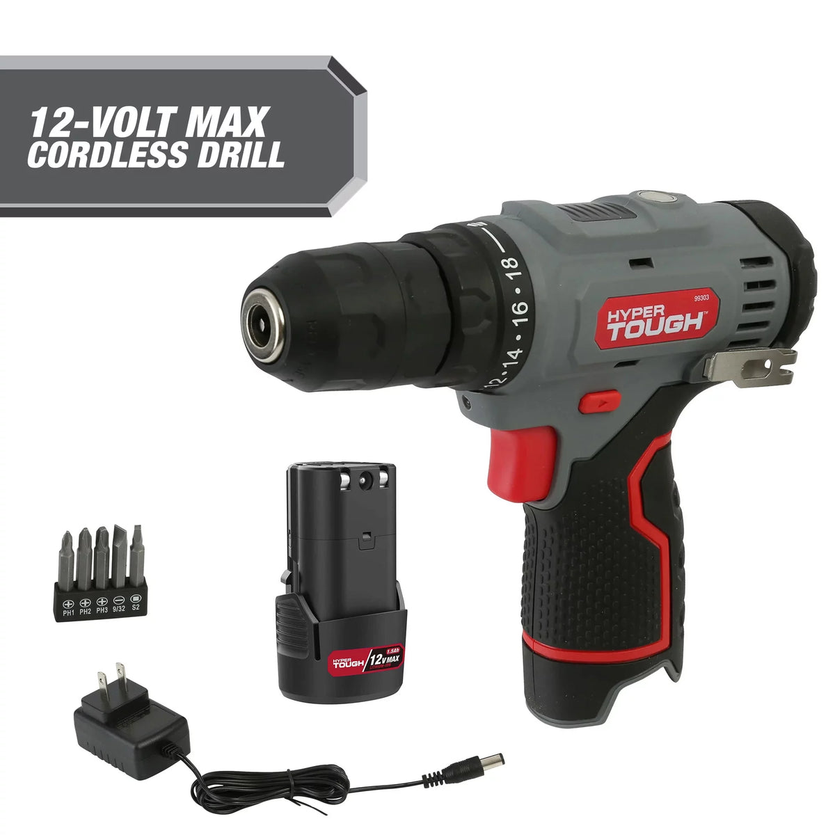 12-Volt Cordless Drill with 4 Ah Battery R95053