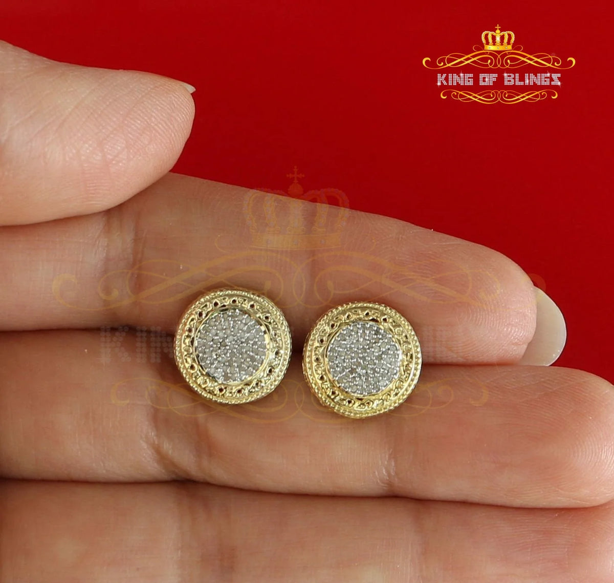 925 Sterling Silver Diamond Stud Earrings I97353
