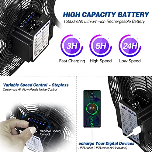 16 Inch Rechargeable Battery Operated Portable Floor Fan A762