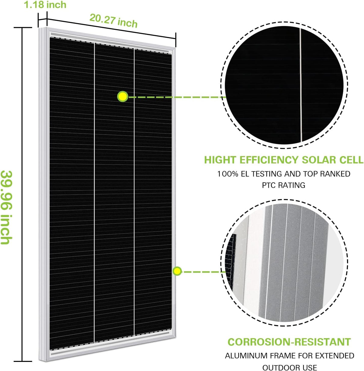 12 Volt 200 Watt Monocrystalline Solar Panel, 2 Pack of 12V 100W Y998