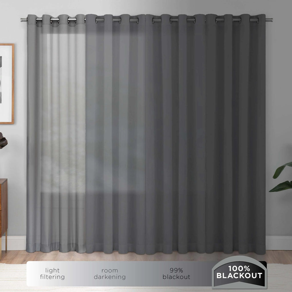 Spa Blue 100% Blackout Rod Pocket Curtain Panel S51653