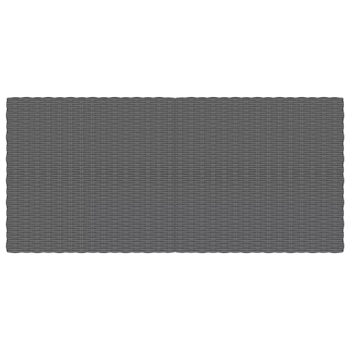 Dark Gray Half Round Poly Rattan Patio Coffee Table N33595