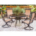 5-Piece Aluminum Outdoor Patio Dining Set with Swivel Rockers and Table K14036