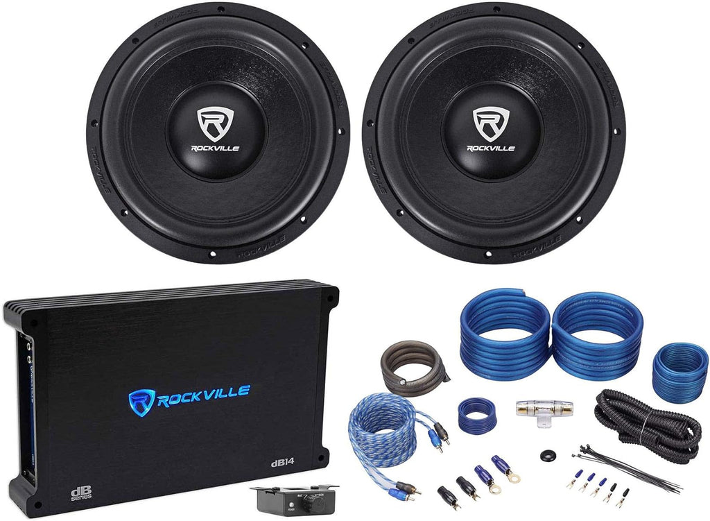12 Car Audio Subwoofers with Mono Amplifier and Amp Kit I838626