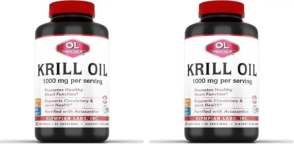 Krill Oil 1000mg Omega-3 EPA DHA 60 Softgels Pack of 2 Y53498