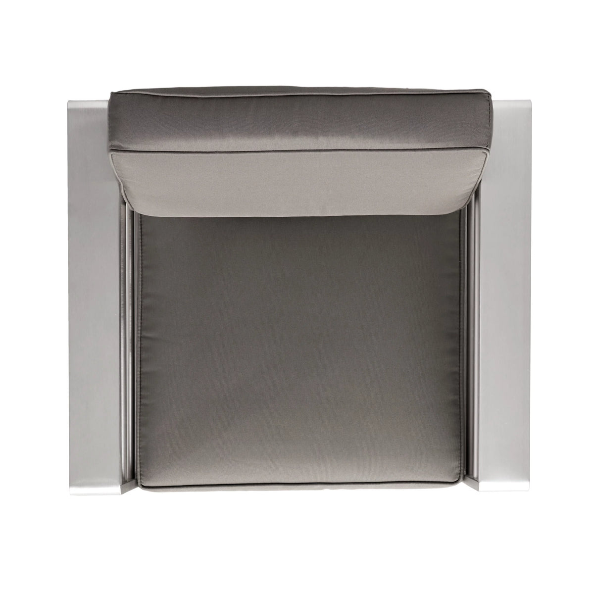 Gray Outdoor Aluminum Club Chairs with Side Table J70044