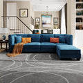 Velvet L-Shaped Sectional Sofa with Reversible Chaise I8859