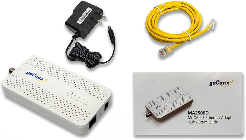 MoCA 2.5 Adapter with 2.5GbE Ethernet Port, White S224387