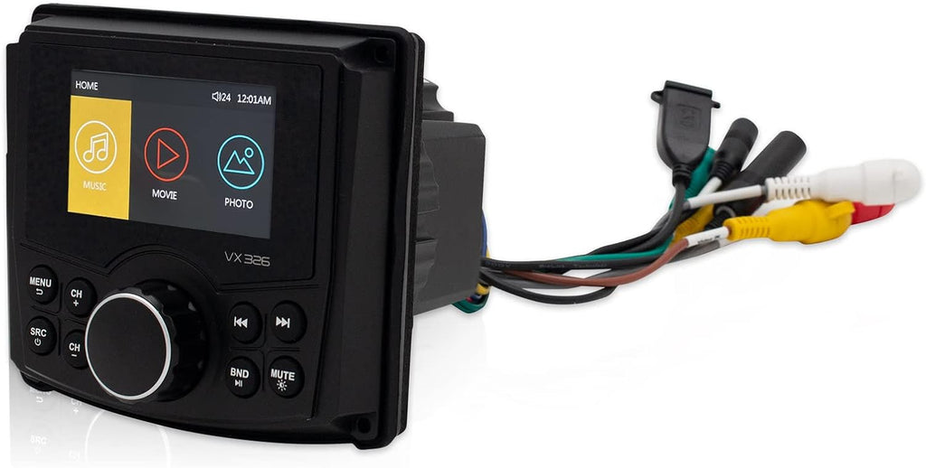 Marine Stereo Bluetooth Waterproof Digital Media Receiver with AM/FM, USB, MP3 H387