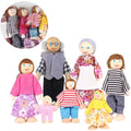 7 Pieces Wooden Dollhouse Family Set Mini People Figures M6615