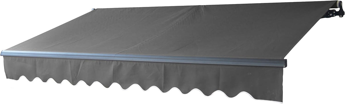 Blue and White Stripes Retractable Patio Awning W1656