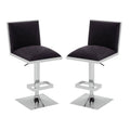 Black Metal Adjustable Barstool (Set of 2) F11142
