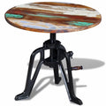 Solid Reclaimed Wood Cast Iron Side Table L64683