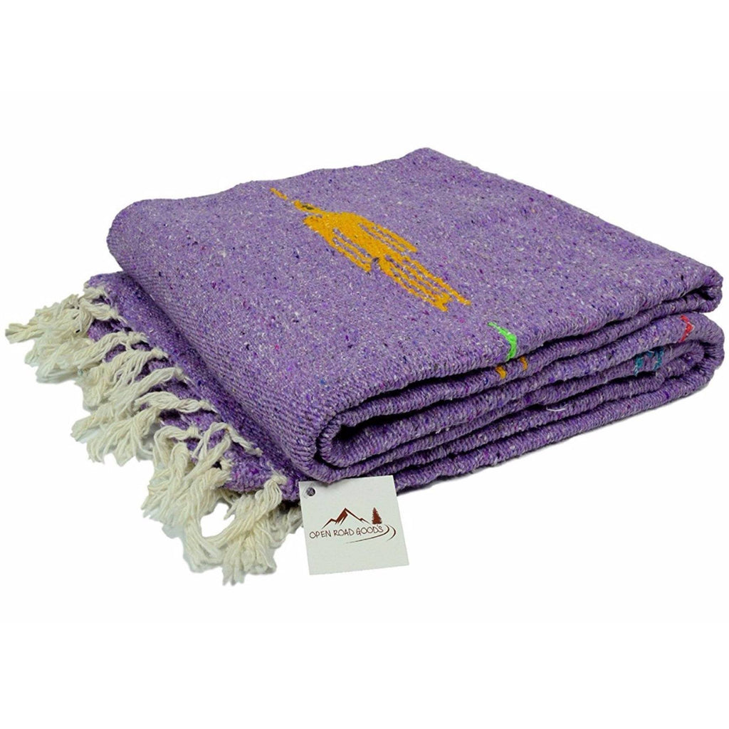 Purple Thunderbird Large Yoga Throw Blanket Serape K700033