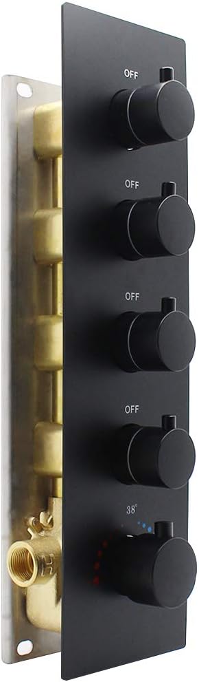 Brushed Nickel Thermostatic Shower Diverter Mixer Valve V2553