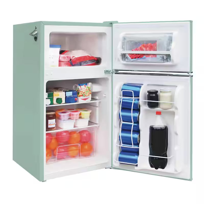 Mint 2 Door Retro Mini Fridge G7252