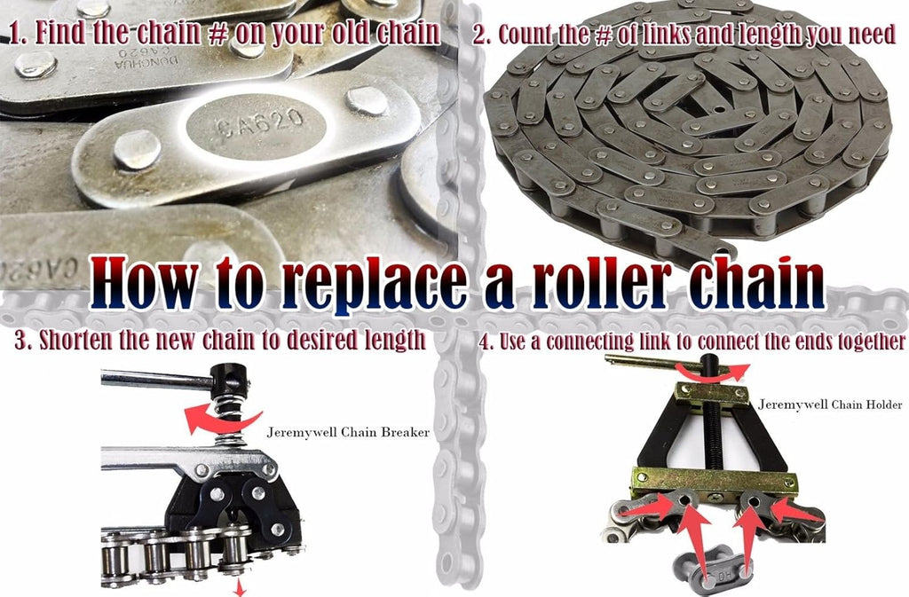 41 SS Stainless Steel Roller Chain 10 Feet with 1 Connecting Link Pack of 2 B40653