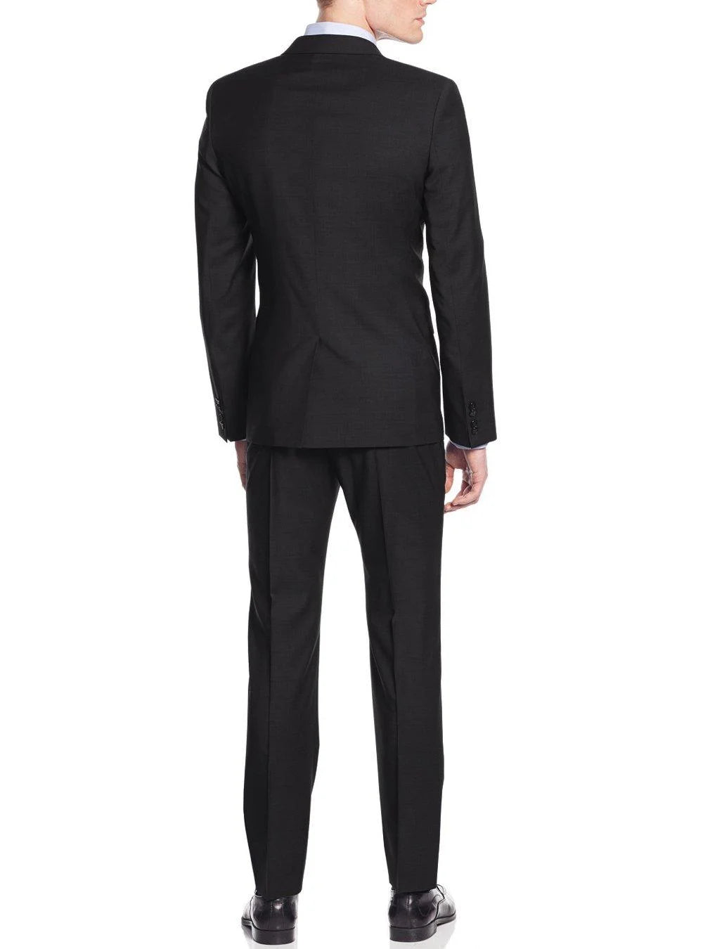 Black Two Button Men's Suit Jacket T232936