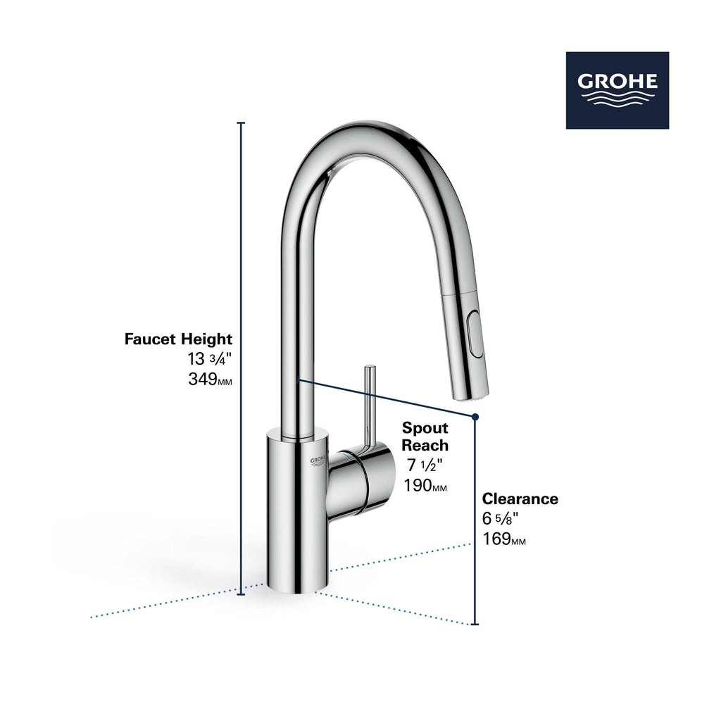 Single-Handle Kitchen Faucet in SuperSteel Q978794
