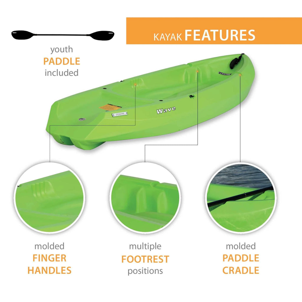 6 ft Youth Kayak Lime Green U4100
