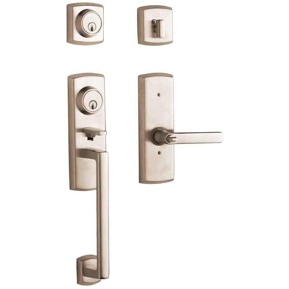 Satin Nickel Two-Point Lock Full Dummy Left Handed Handleset W536549