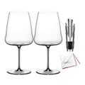 Cabernet Sauvignon Glasses with Wine Pourer and Polishing Cloth G345