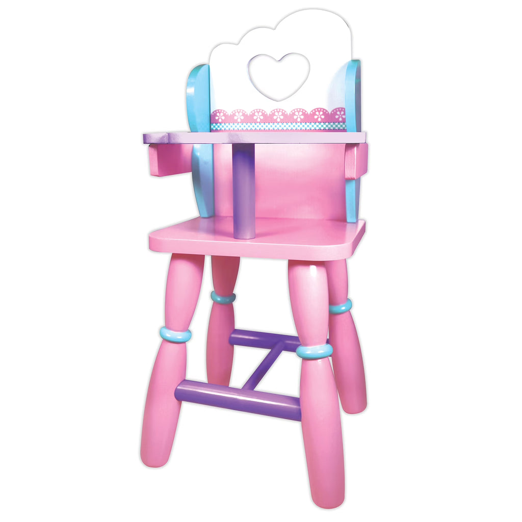 Pink Wooden Baby Doll High Chair G362