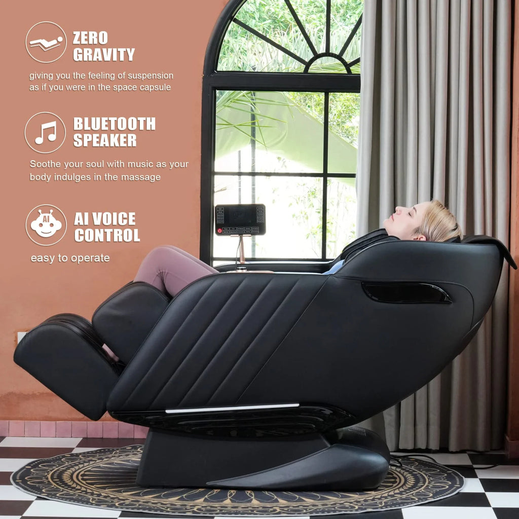 Black Zero Gravity Full Body Massage Chair with Heat Q51039