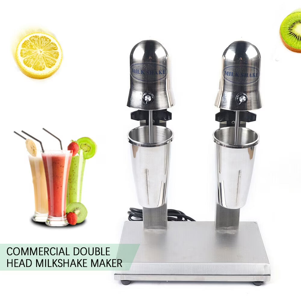 Dual Head Commercial Electric Milk Shaking Machine with 2pcs 650ml Cup Drink Mixer N1901