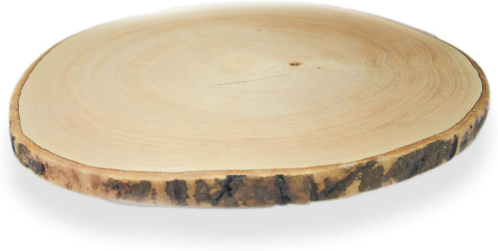 Circular Wood Cake and Pie Stand with Bark E70368