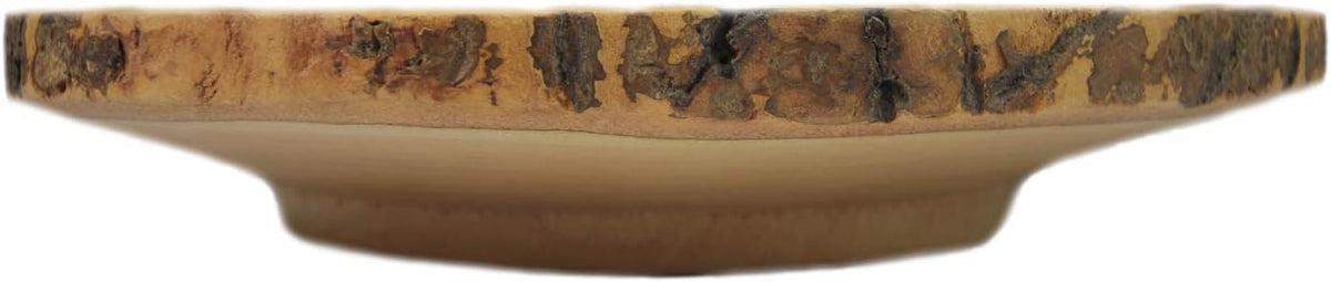 Circular Wood Cake and Pie Stand with Bark E70368