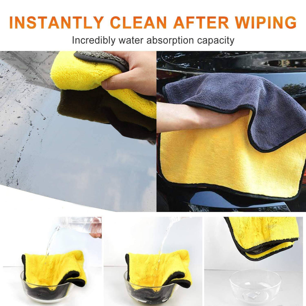 Microfiber Car Drying Towel 38x44CM, 1200gsm, Pack of 3 P2013