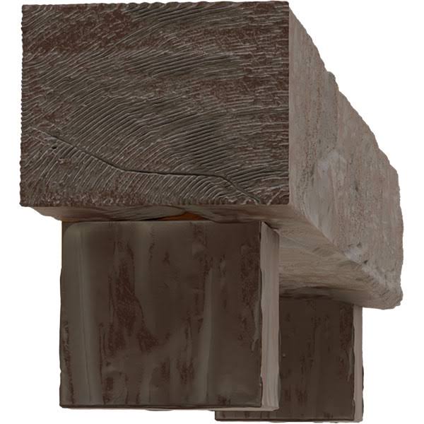 Aged Pecan Faux Wood Fireplace Mantel Kit with Corbels E82726