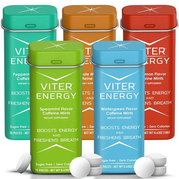 40mg Caffeine & B Vitamins Variety Flavors 100 Count 5 Pack V24991
