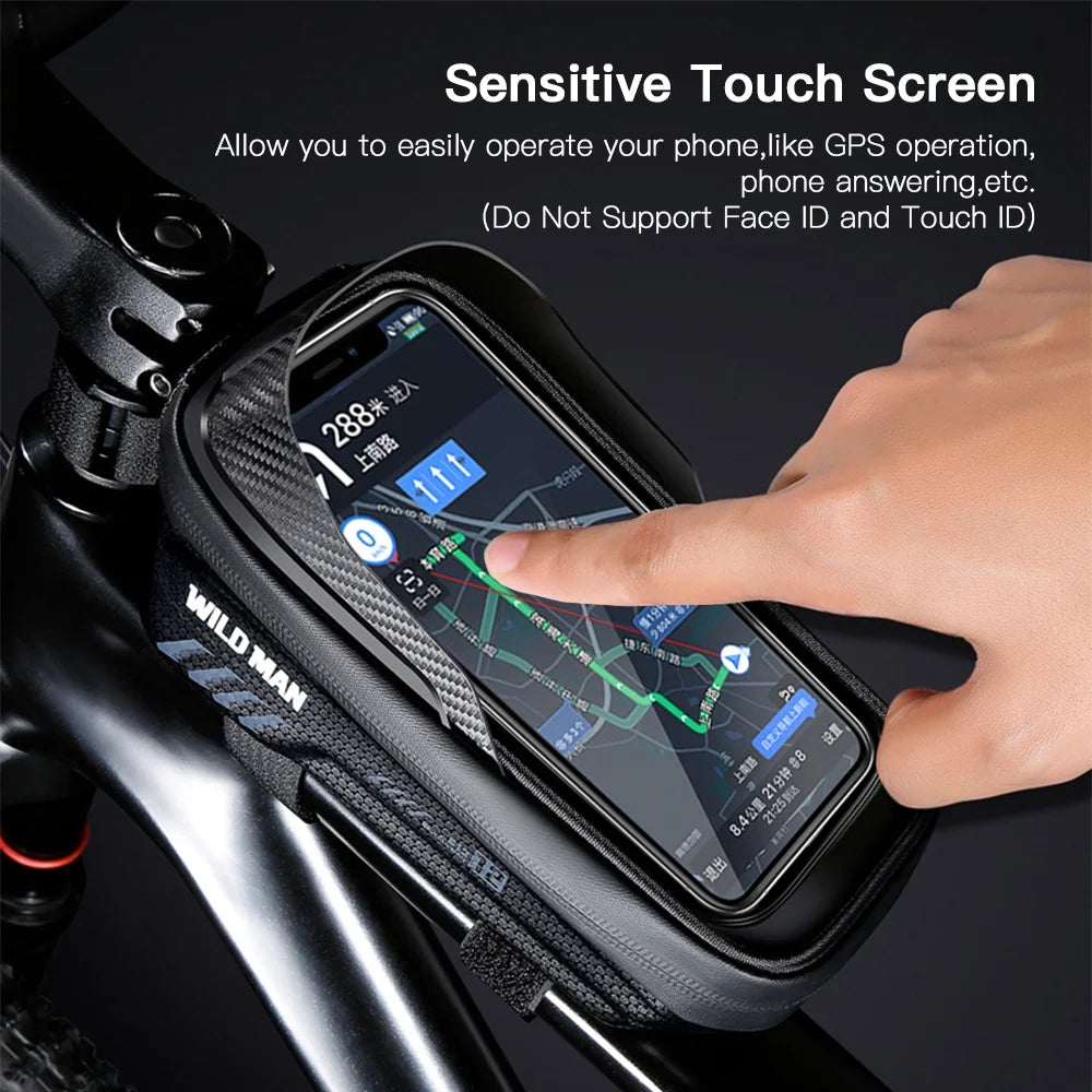 Waterproof Cycling Frame Bag with Touchscreen Phone Mount X7774