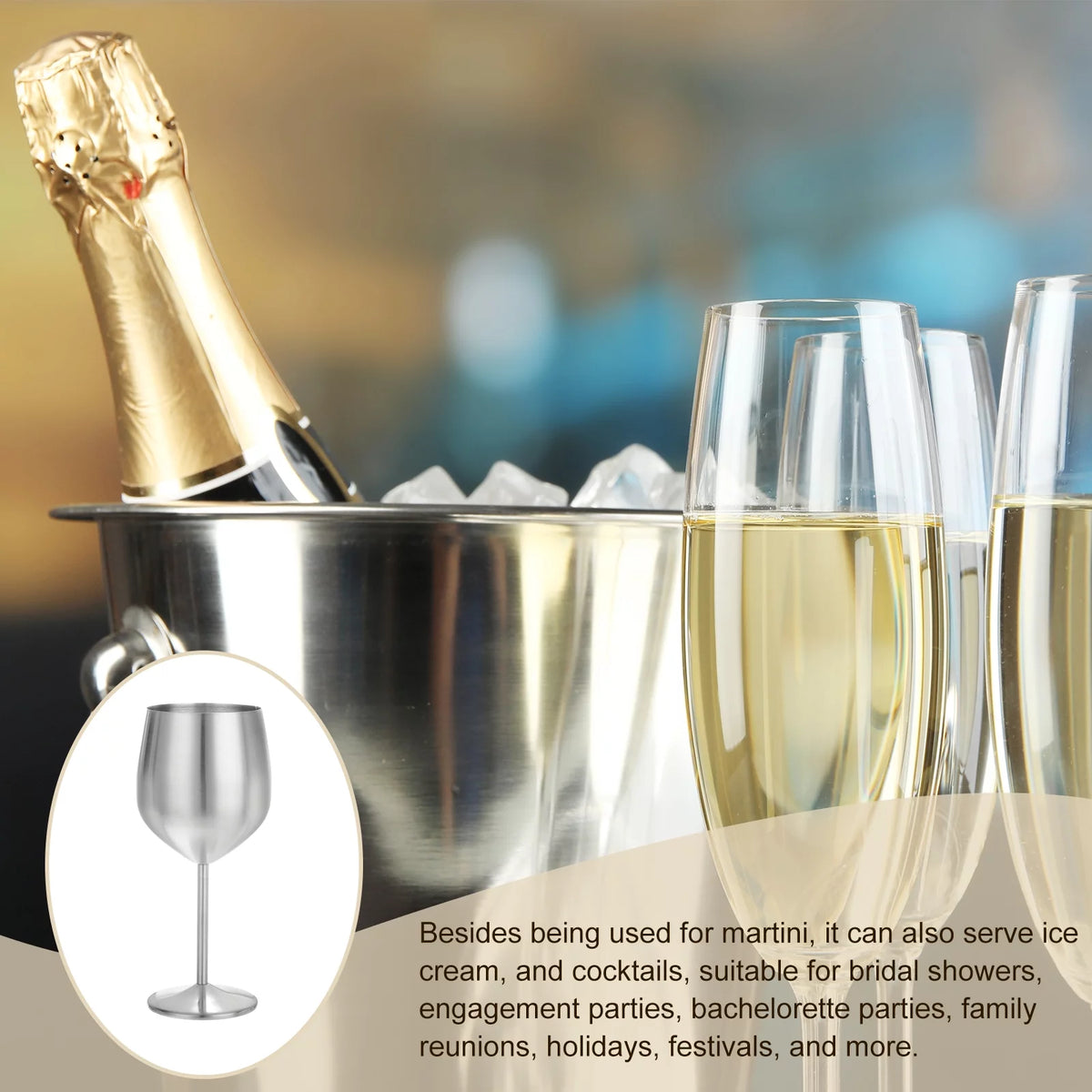 Stemmed Champagne Glasses 450ml/16 OZ E55578