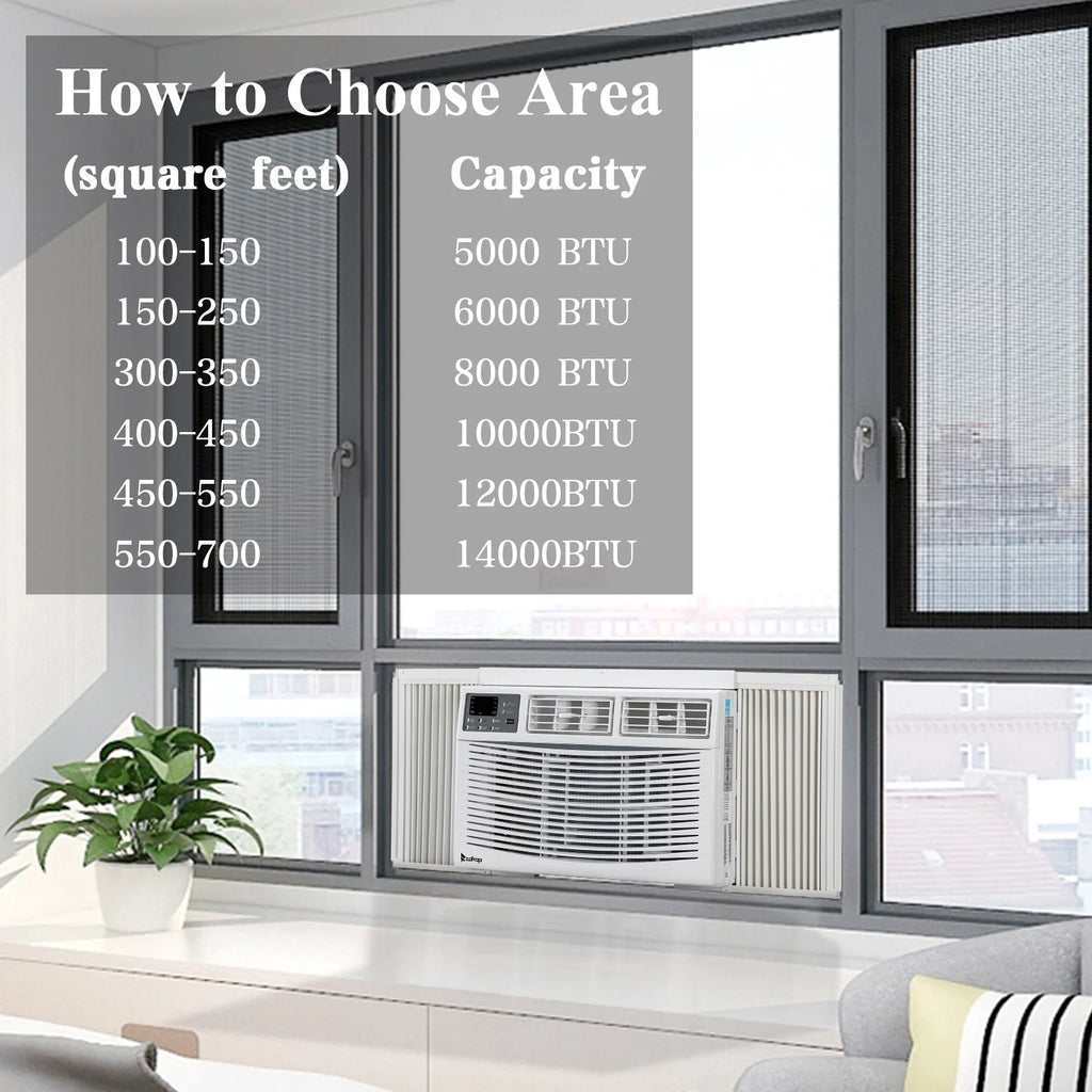 12000BTU 115V White Window-Mounted Air Conditioner with Remote Control G787614