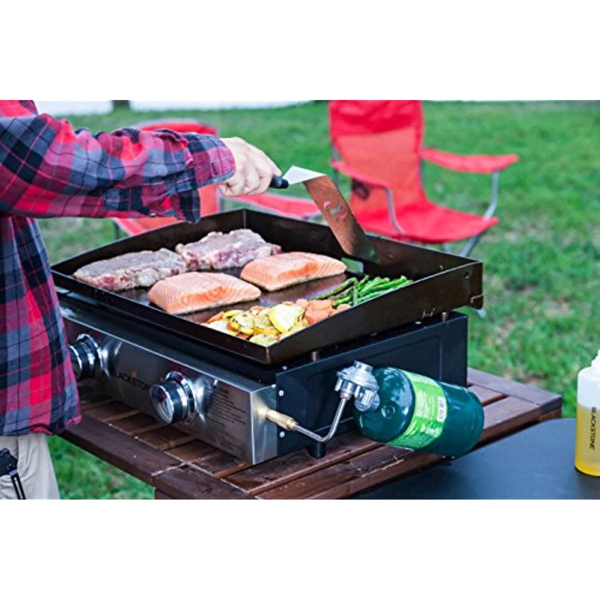 22 inch Black Tabletop Griddle S716